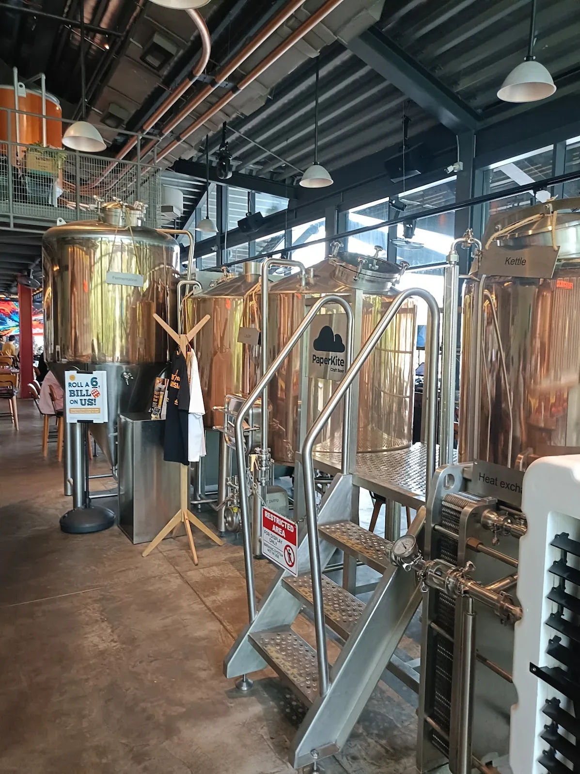 Paperkite microbrewery tanks at Tap Room KL